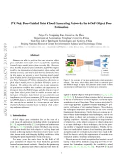 P$^2$GNet: Pose-Guided Point Cloud Generating Networks for 6-DoF Object
  Pose Estimation