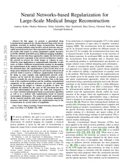 Neural Networks-based Regularization for Large-Scale Medical Image
  Reconstruction