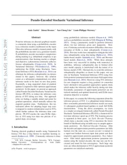 Pseudo-Encoded Stochastic Variational Inference