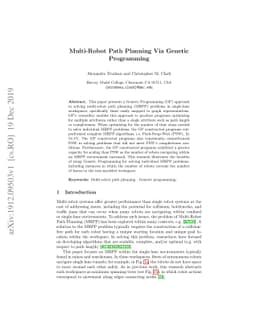Multi-Robot Path Planning Via Genetic Programming