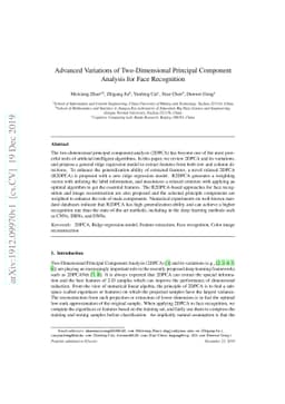 Advanced Variations of Two-Dimensional Principal Component Analysis for
  Face Recognition