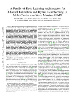 A Family of Deep Learning Architectures for Channel Estimation and
  Hybrid Beamforming in Multi-Carrier mm-Wave Massive MIMO
