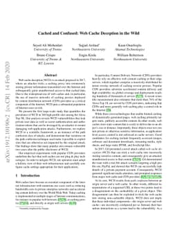 Cached and Confused: Web Cache Deception in the Wild