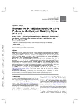 iPromoter-BnCNN: a Novel Branched CNN Based Predictor for Identifying
  and Classifying Sigma Promoters
