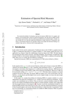 Estimation of Spectral Risk Measures