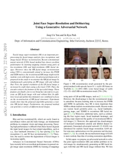Joint Face Super-Resolution and Deblurring Using a Generative
  Adversarial Network