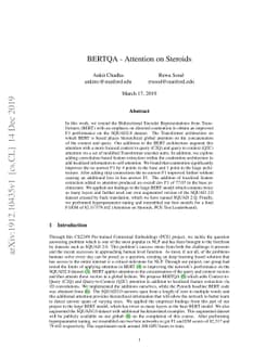 BERTQA -- Attention on Steroids
