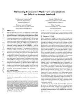 Harnessing Evolution of Multi-Turn Conversations for Effective Answer
  Retrieval