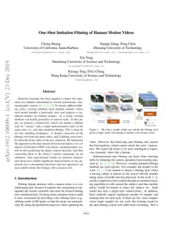 One-Shot Imitation Filming of Human Motion Videos