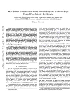 ARM Pointer Authentication based Forward-Edge and Backward-Edge Control
  Flow Integrity for Kernels