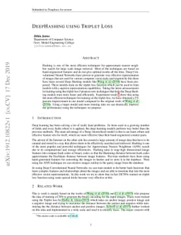 DeepHashing using TripletLoss