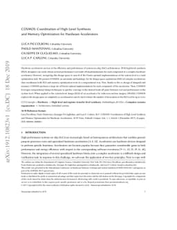 COSMOS: Coordination of High-Level Synthesis and Memory Optimization for
  Hardware Accelerators