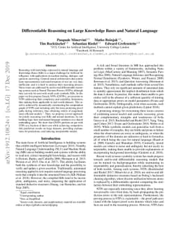 Differentiable Reasoning on Large Knowledge Bases and Natural Language