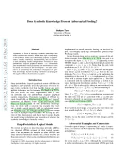 Does Symbolic Knowledge Prevent Adversarial Fooling?