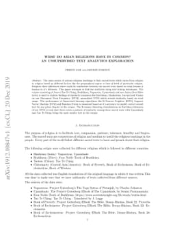 What do Asian Religions Have in Common? An Unsupervised Text Analytics
  Exploration