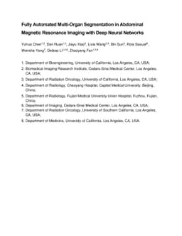 Fully Automated Multi-Organ Segmentation in Abdominal Magnetic Resonance
  Imaging with Deep Neural Networks