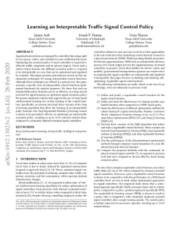 Learning an Interpretable Traffic Signal Control Policy