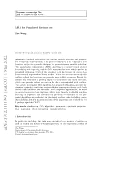 MM for Penalized Estimation