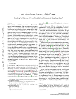 Attention-Aware Answers of the Crowd