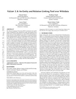 Falcon 2.0: An Entity and Relation Linking Tool over Wikidata