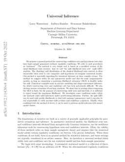 Universal Inference