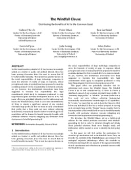 The Windfall Clause: Distributing the Benefits of AI for the Common Good