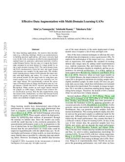 Effective Data Augmentation with Multi-Domain Learning GANs