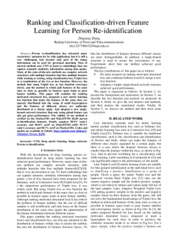 Ranking and Classification driven Feature Learning for Person
  Re_identification