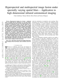 Hyperspectral and multispectral image fusion under spectrally varying
  spatial blurs -- Application to high dimensional infrared astronomical
  imaging