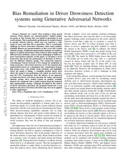Bias Remediation in Driver Drowsiness Detection systems using Generative
  Adversarial Networks
