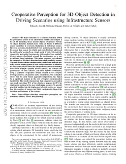Cooperative Perception for 3D Object Detection in Driving Scenarios
  using Infrastructure Sensors