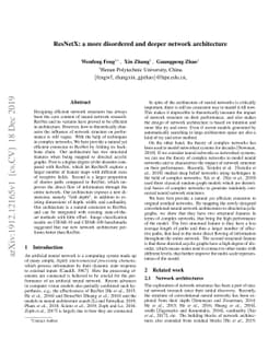 ResNetX: a more disordered and deeper network architecture
