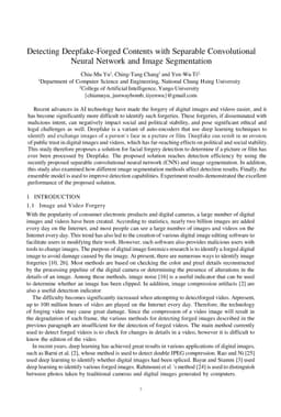 Detecting Deepfake-Forged Contents with Separable Convolutional Neural
  Network and Image Segmentation
