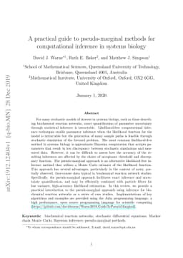 A practical guide to pseudo-marginal methods for computational inference
  in systems biology