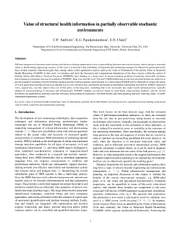 Value of structural health information in partially observable
  stochastic environments