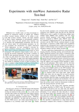 Experiments with mmWave Automotive Radar Test-bed