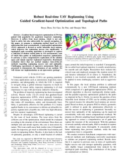 Robust Real-time UAV Replanning Using Guided Gradient-based Optimization
  and Topological Paths