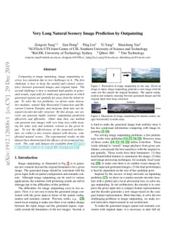 Very Long Natural Scenery Image Prediction by Outpainting
