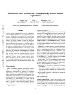 The Semantic Mutex Watershed for Efficient Bottom-Up Semantic Instance
  Segmentation