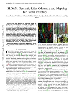SLOAM: Semantic Lidar Odometry and Mapping for Forest Inventory