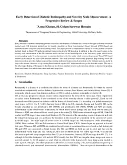 Early Detection of Diabetic Retinopathy and Severity Scale Measurement:
  A Progressive Review & Scopes