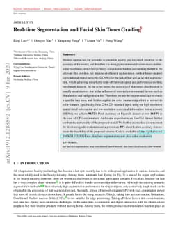 Real-time Segmentation and Facial Skin Tones Grading