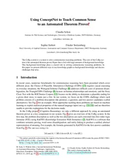 Using ConceptNet to Teach Common Sense to an Automated Theorem Prover