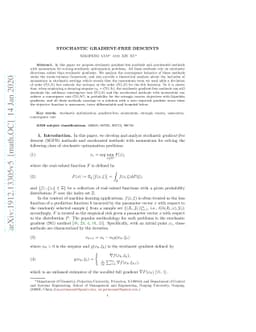 Stochastic gradient-free descents