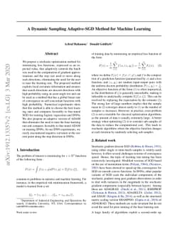 A Dynamic Sampling Adaptive-SGD Method for Machine Learning