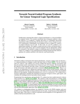 Towards Neural-Guided Program Synthesis for Linear Temporal Logic
  Specifications