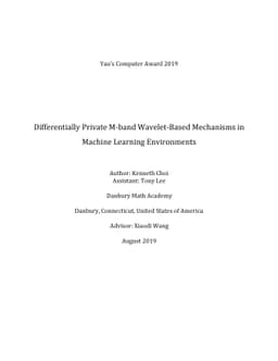 Differentially Private M-band Wavelet-Based Mechanisms in Machine
  Learning Environments
