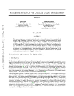 Recursive Formula for Labeled Graph Enumeration