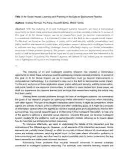 AI for Social Impact: Learning and Planning in the Data-to-Deployment
  Pipeline