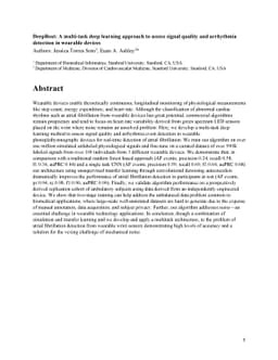 DeepBeat: A multi-task deep learning approach to assess signal quality
  and arrhythmia detection in wearable devices